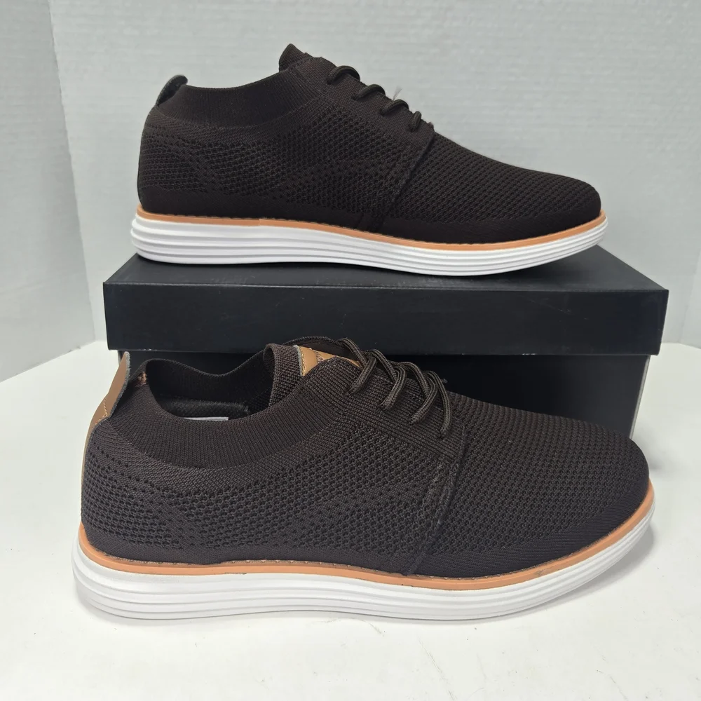 Bruno Marc Grand-01 Men's Dark Brown Ultra Light Mesh Oxfords Size 10.5 10 1/2